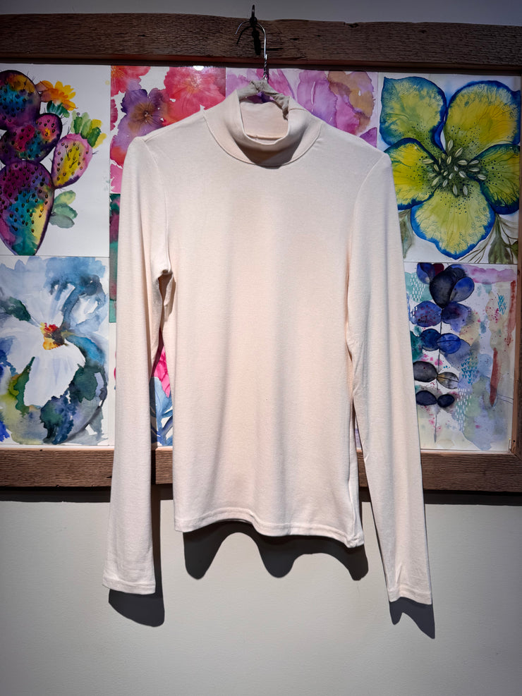 Maglia lupetto basica panna