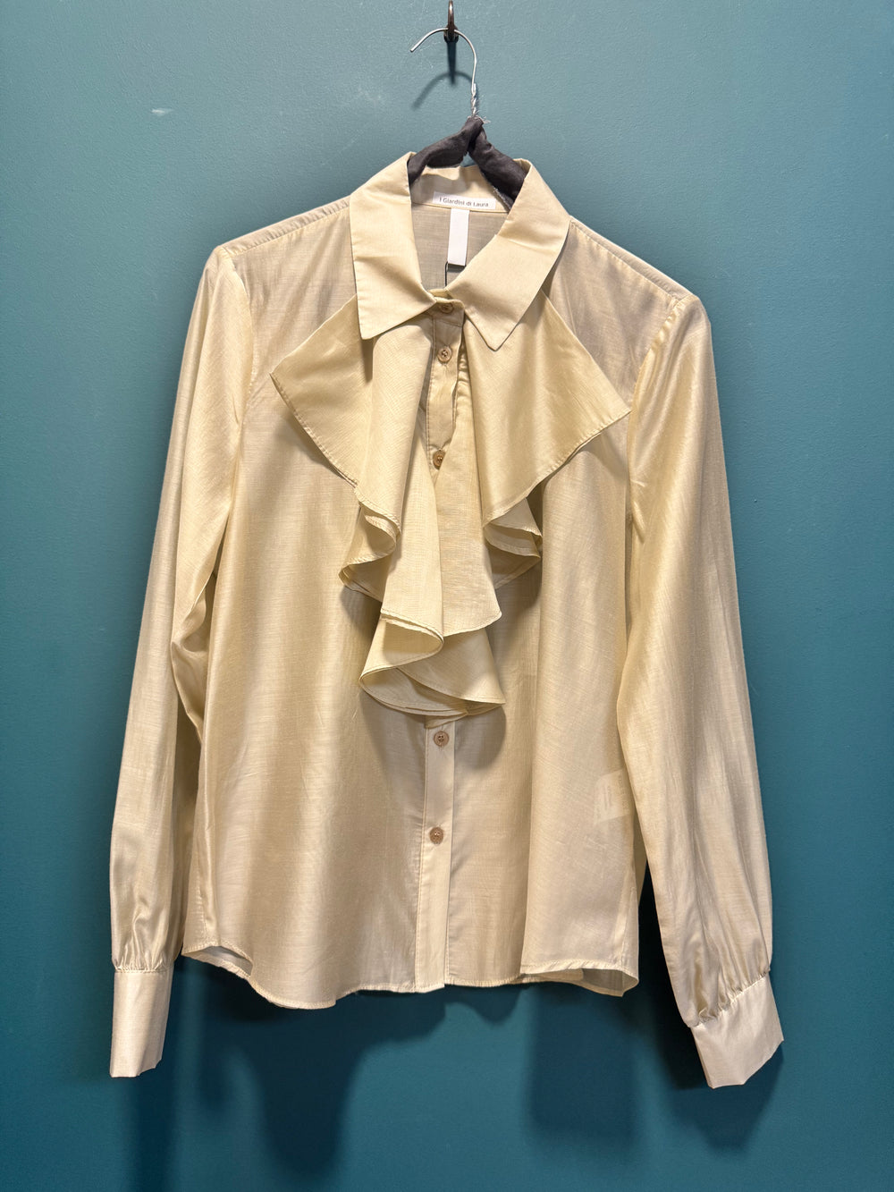 Camicia con volant sand