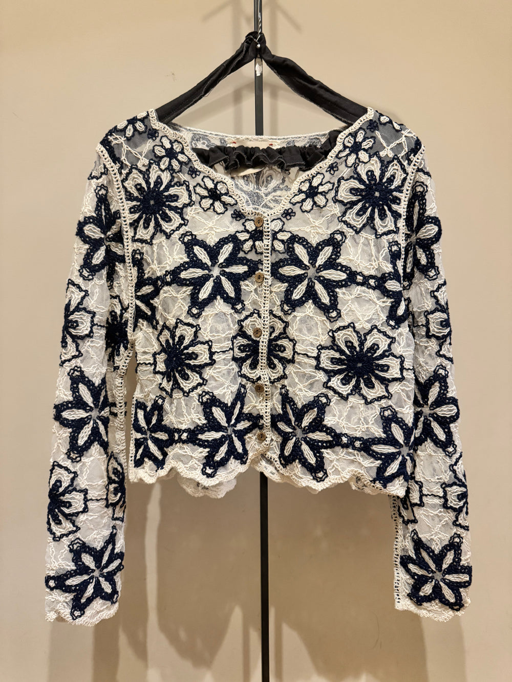 Maglia margherite blu