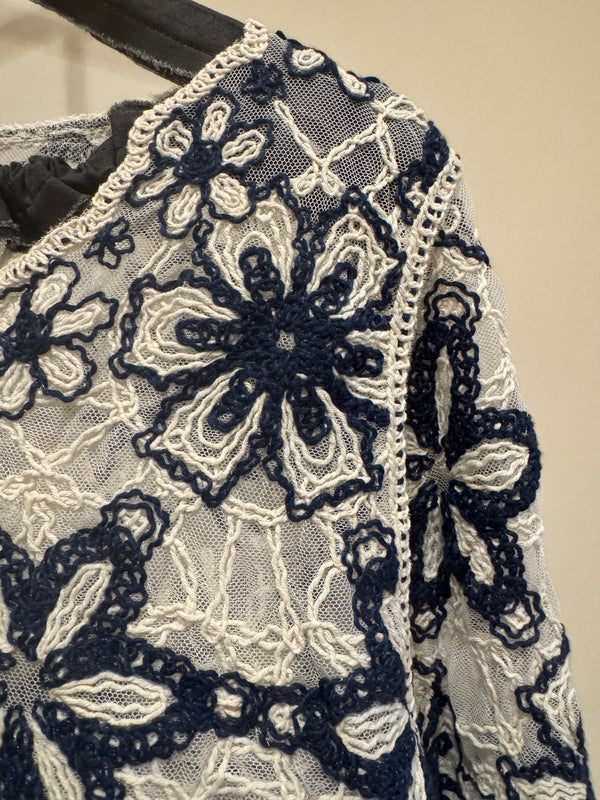 Maglia margherite blu