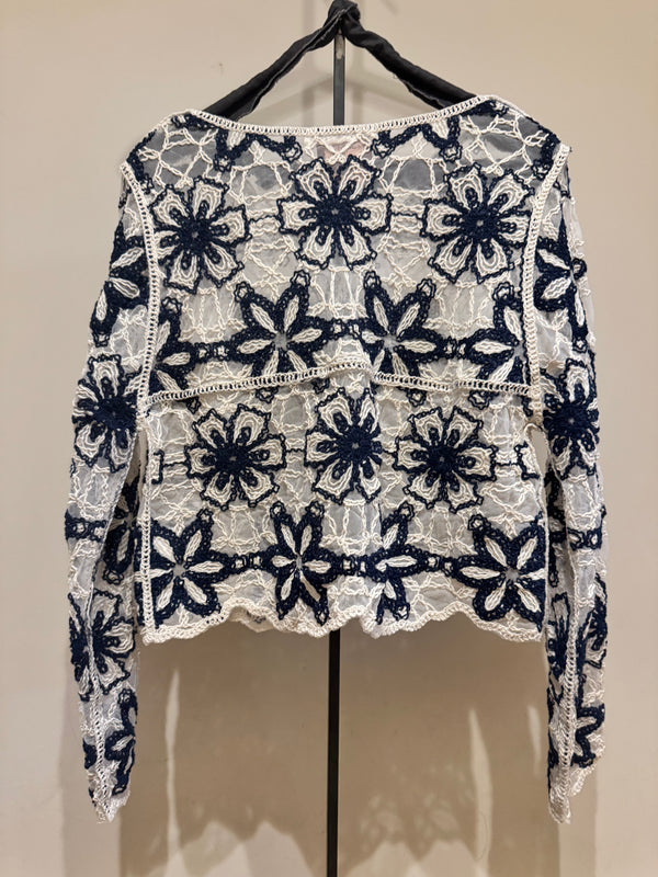 Maglia margherite blu