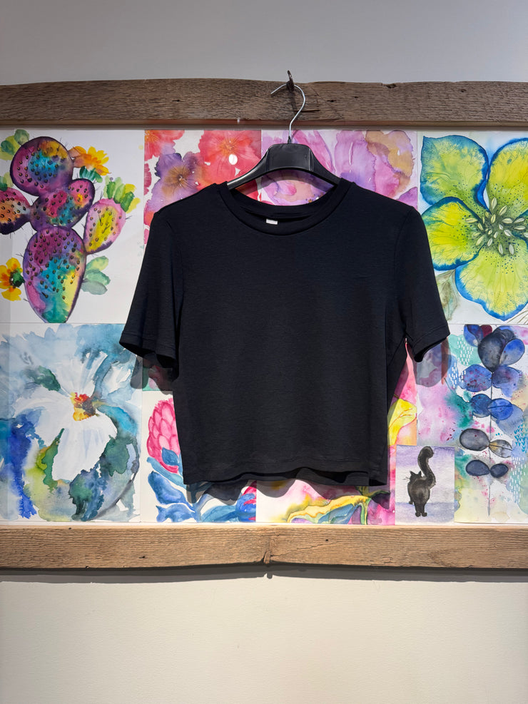 T-shirt cropped nero