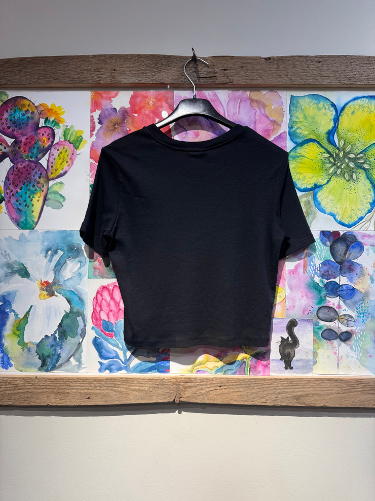 T-shirt cropped nero