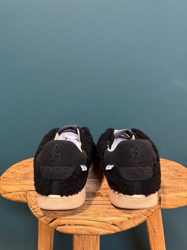 Sneakers fur black Elena Iachi