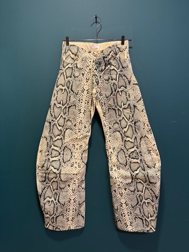 Jeans Emanuela pitone bianco