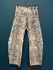 Jeans Emanuela pitone bianco