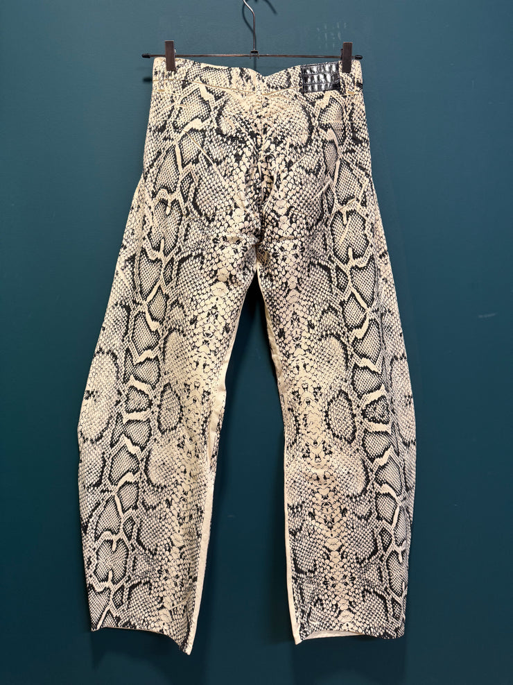 Jeans Emanuela pitone bianco