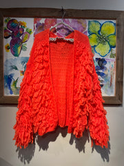 Maglia cardigan arancio