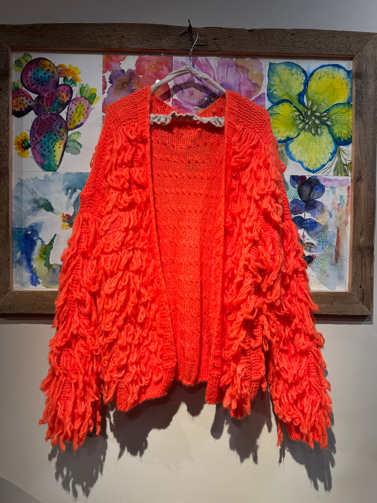 Maglia cardigan arancio