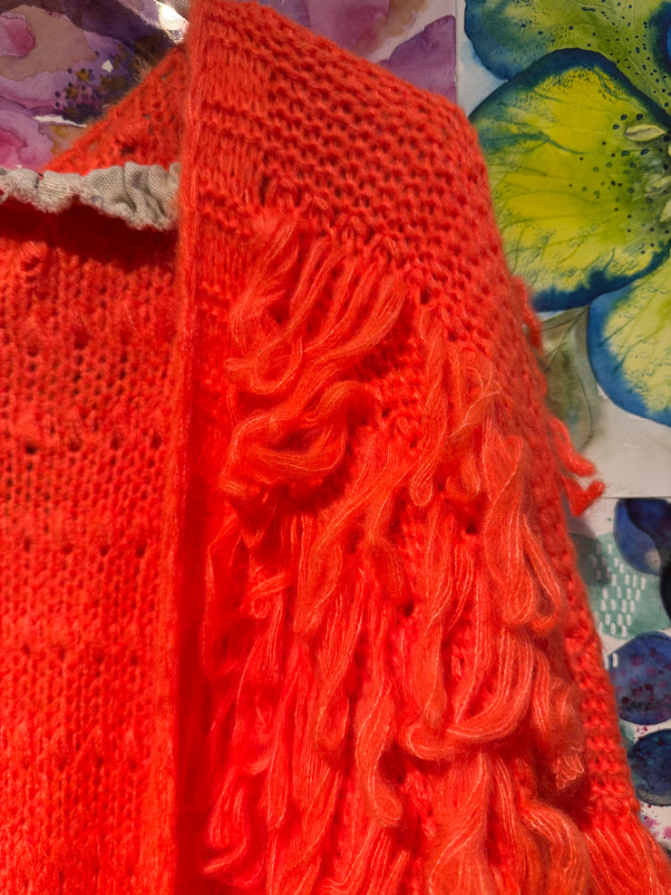Maglia cardigan arancio