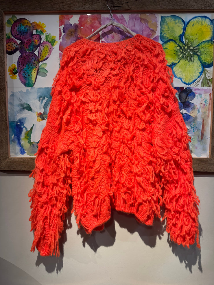 Maglia cardigan arancio