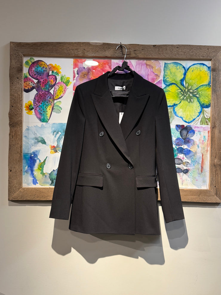 Giacca blazer doppiopetto nera