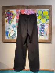 Pantalone palazzo tailleur nero sartoriale