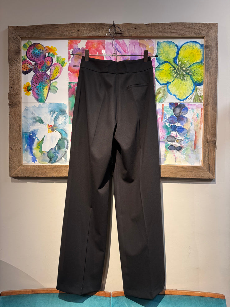 Pantalone palazzo tailleur nero sartoriale