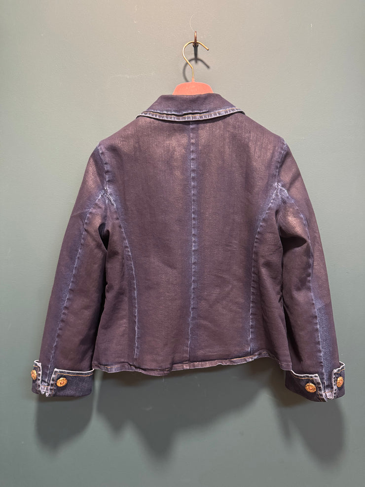 Jacket franci spalmato blu