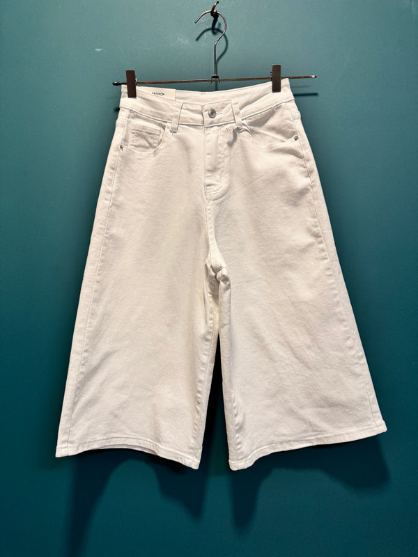 Short denim bianco