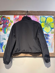 Giacca cropped nero antivento