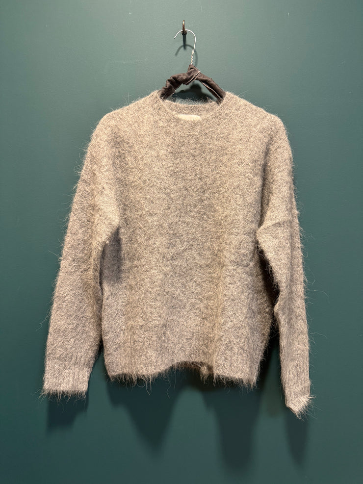 Maglia girocollo alpaca grigio