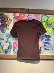 T-shirt slim fit marrone