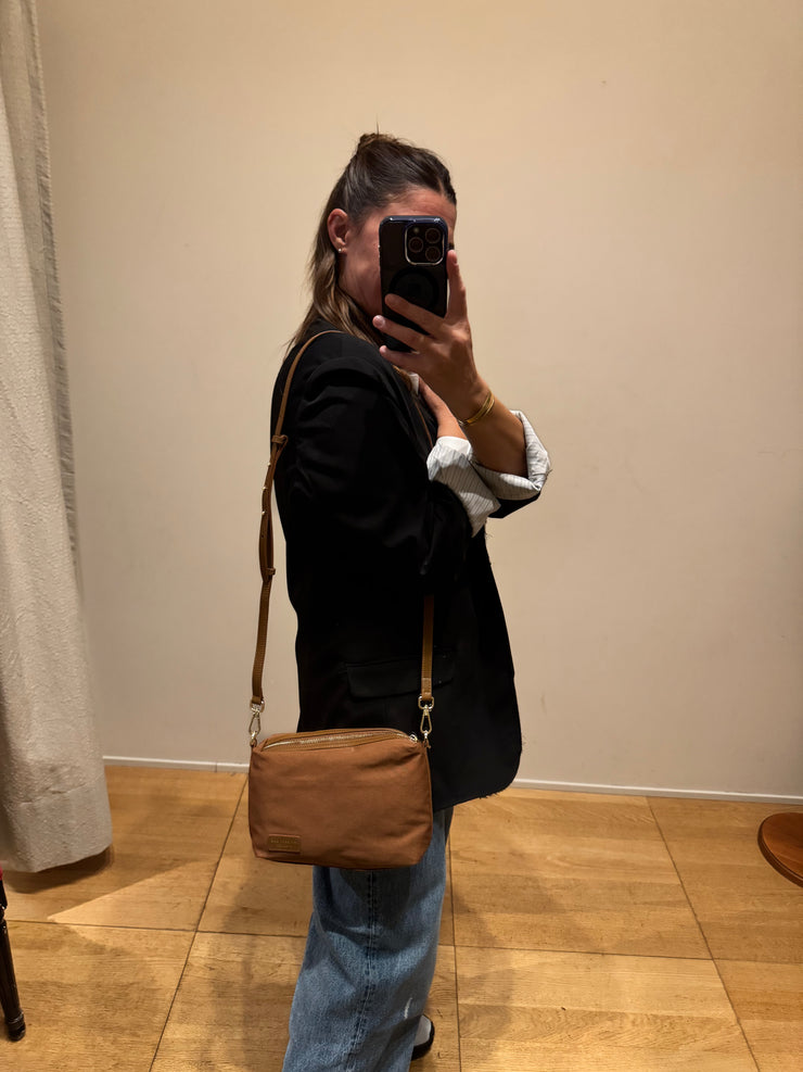Borsa pelle camoscio reversibile arancio