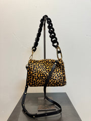 Borsa tracolla pelle cavallino maculato