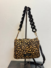 Borsa tracolla pelle cavallino maculato