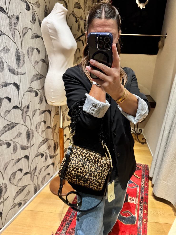 Borsa tracolla pelle cavallino maculato