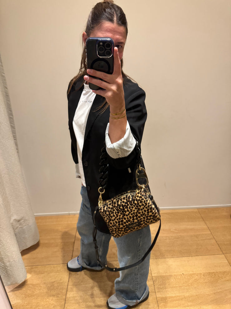 Borsa tracolla pelle cavallino maculato