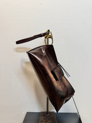 Pochette pelle bronzo