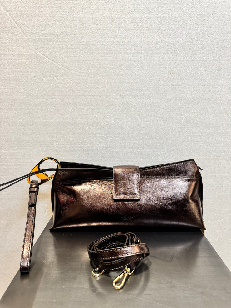 Pochette pelle bronzo