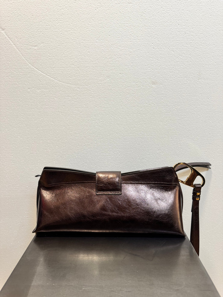 Pochette pelle bronzo
