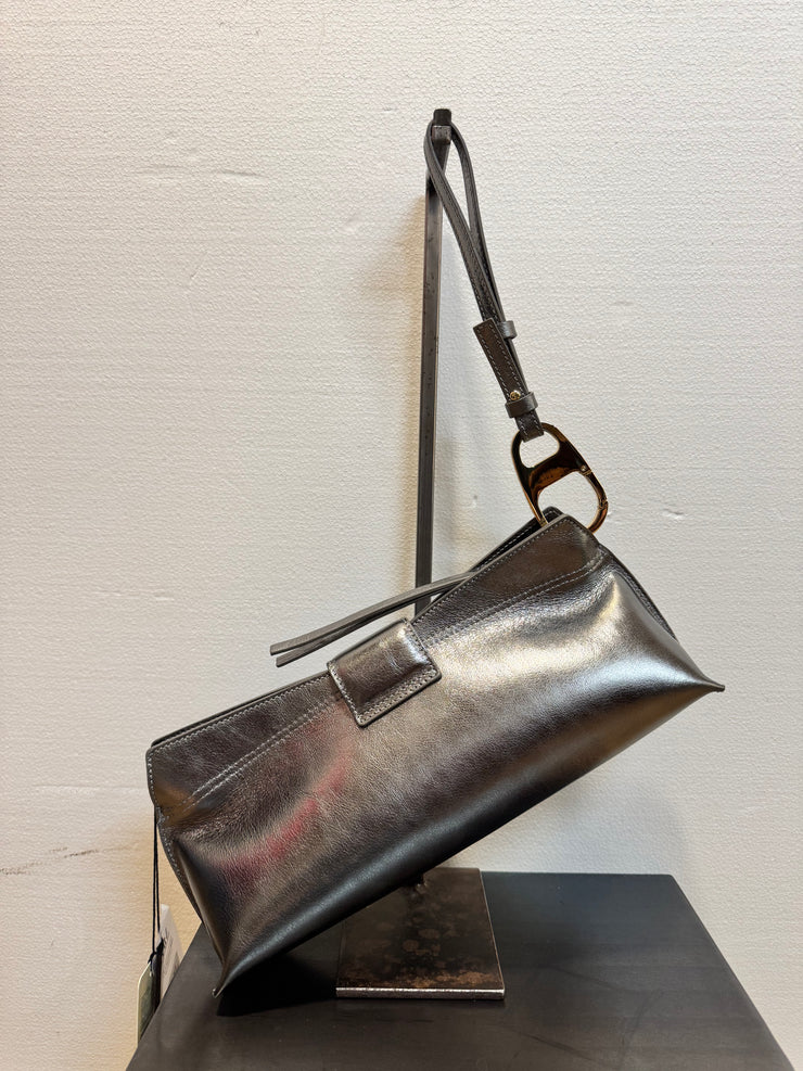 Pochette pelle silver