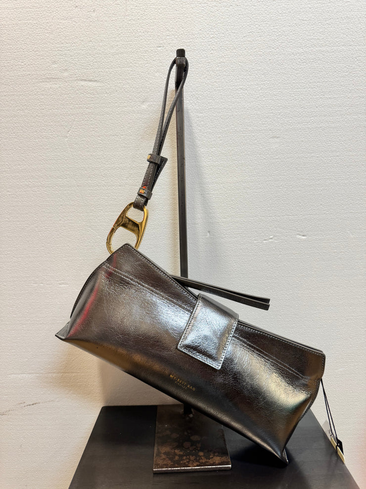 Pochette pelle silver