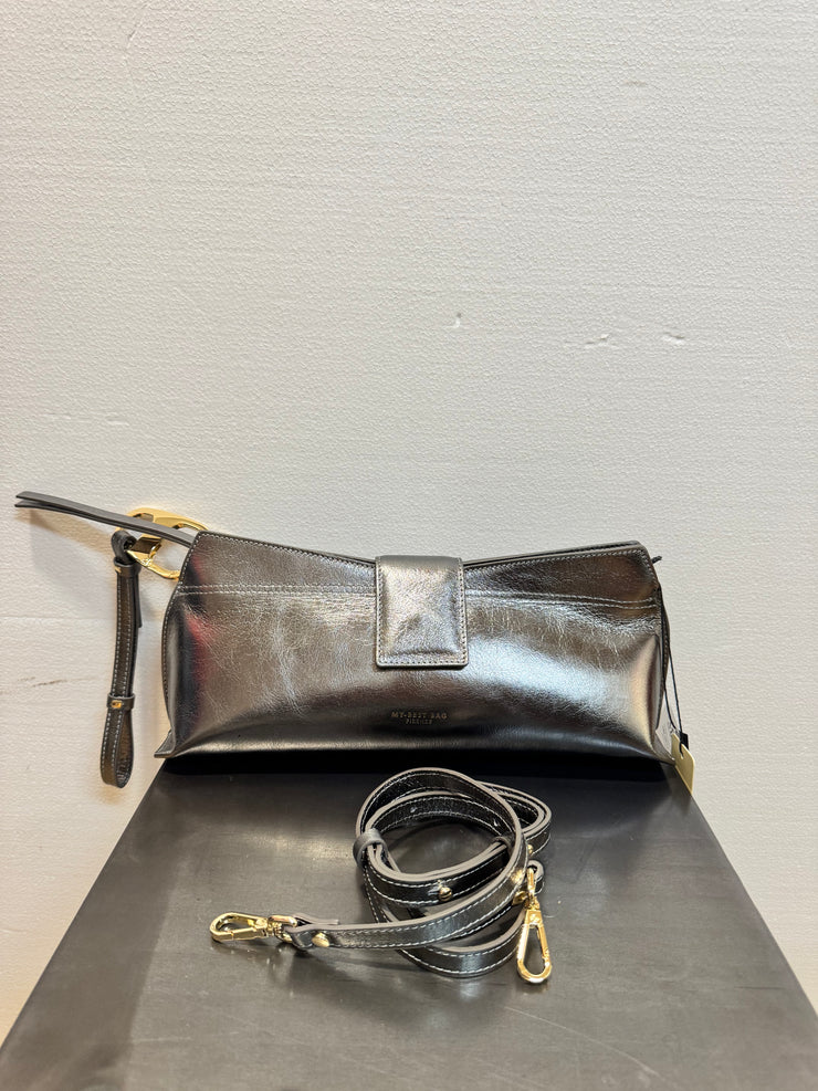 Pochette pelle silver