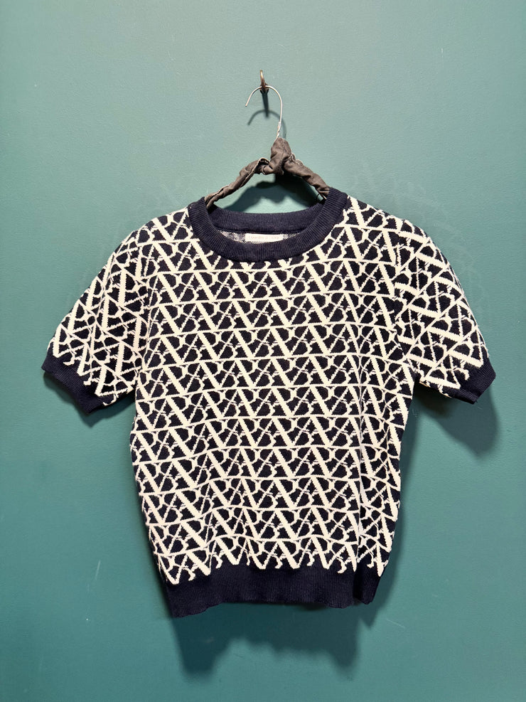 Maglia t-shirt blu/bianca