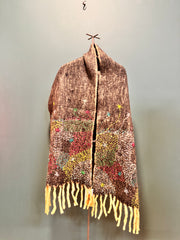 Sciarpa de Siena recycled wool  fantasia 1 hand stitched