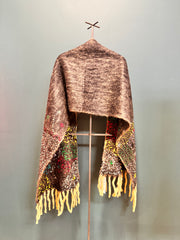 Sciarpa de Siena recycled wool  fantasia 1 hand stitched