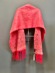 Sciarpa de Siena recycled wool  fantasia 2 hand stitched