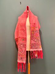 Sciarpa de Siena recycled wool  fantasia 2 hand stitched