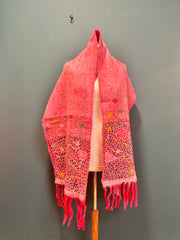 Sciarpa de Siena recycled wool  fantasia 2 hand stitched