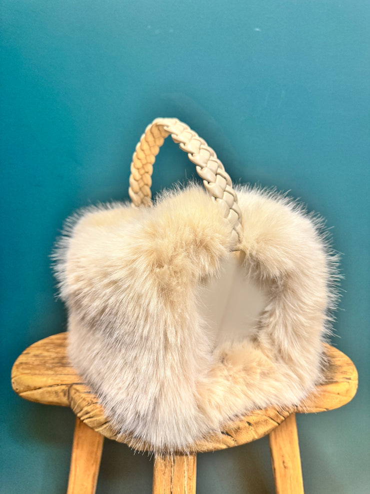 Borsa bauletto Ecopelliccia panna