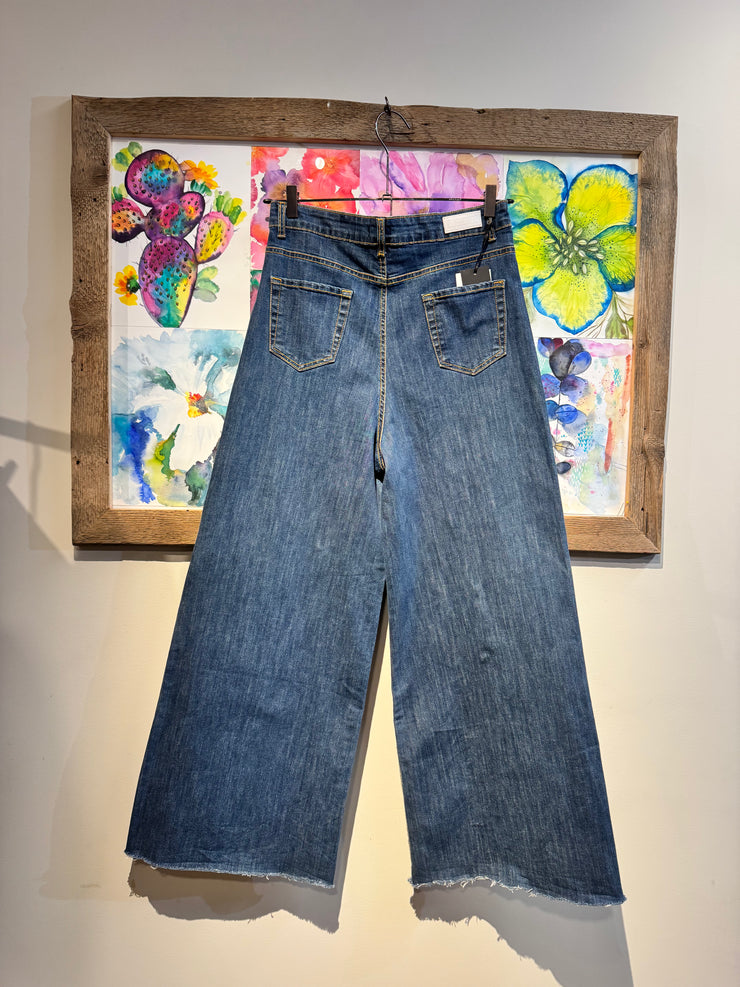 Jeans palazzo scuro