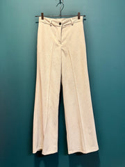 Pantalone velluto 1000 righe panna