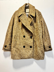 Giacca boucle’ doppiopetto senape