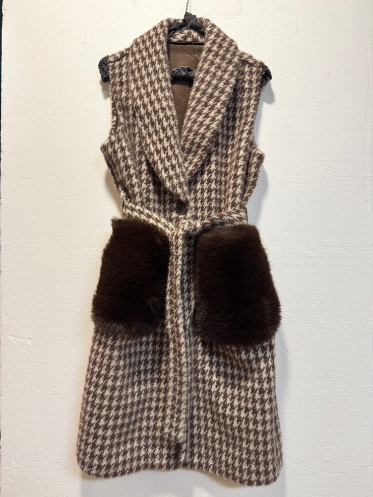 Gilet Piedepoule fur poket reversibile