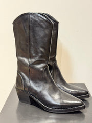 Stivale texano medio pelle nero