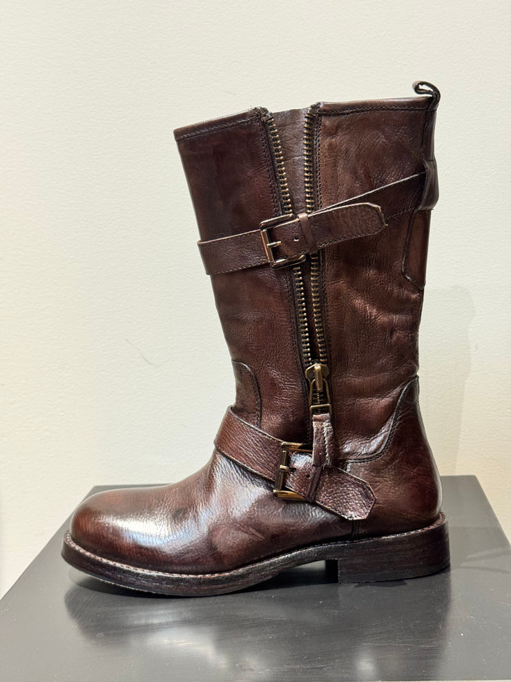 Stivale biker dark brown