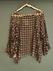 Blusa chic laminata argento