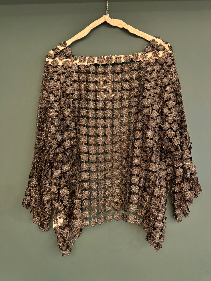 Blusa chic laminata argento