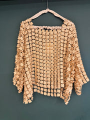 Blusa chic laminata oro